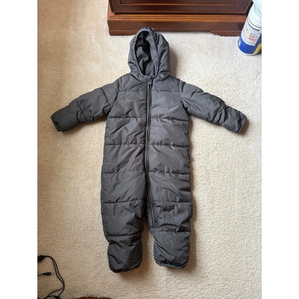 Baby Gap ColdControl Max Puffer Snowsuit Gray 18-24 Months Bunting Footed Hooded